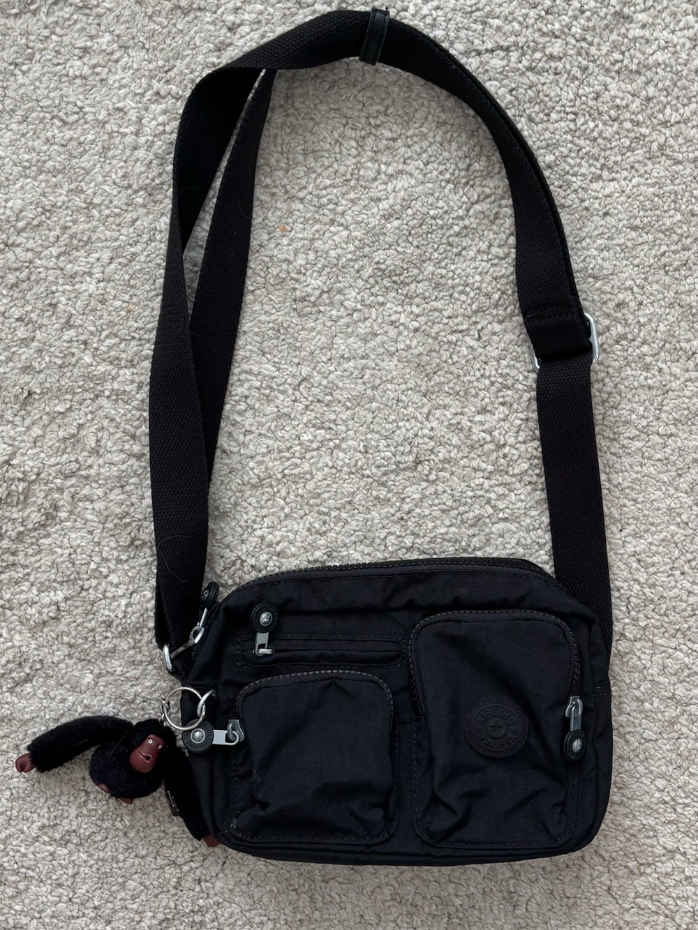 Kipling Black Crossbody Messenger Bag